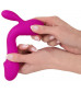 Лиловый вибратор-кролик Super Soft Silicone Rabbit Vibrator - 17,7 см.
