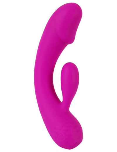 Лиловый вибратор-кролик Super Soft Silicone Rabbit Vibrator - 17,7 см.
