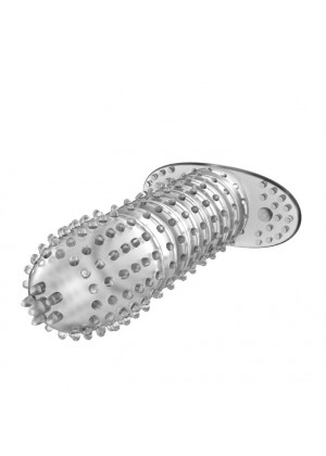 Закрытая прозрачная насадка Crystal sleeve - 12 см.