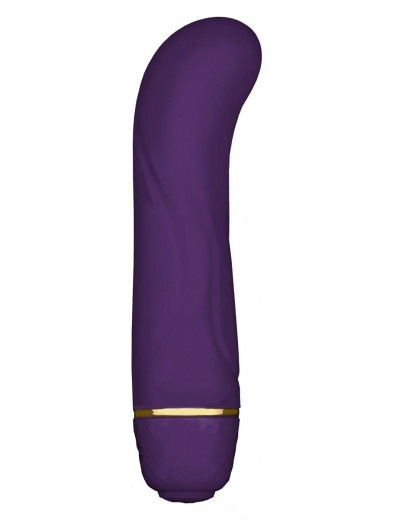 Фиолетовый G-стимулятор с вибрацией Mini G Floral - 10 см.