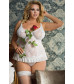 Корсаж Adel с оборками и кружевной вставкой по центру