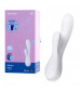 Белый вибратор-кролик Satisfyer Mono Flex с управлением через приложение - 20,4 см.