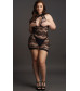 Мини-платье с кружевным рисунком Criss Cross Neck Mini Dress