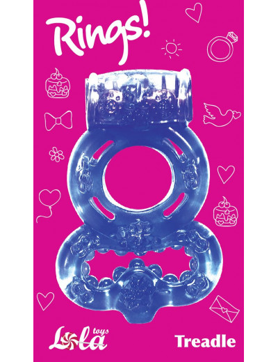 Фиолетовое эрекционное кольцо Rings Treadle с подхватом