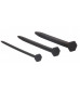 Набор из 3 черных стимуляторов уретры Silicone Screw Plug Set