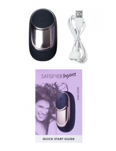 Черный вибромассажер Satisfyer Dark Desire