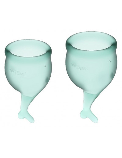 Набор темно-зеленых менструальных чаш Feel secure Menstrual Cup