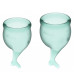 Набор темно-зеленых менструальных чаш Feel secure Menstrual Cup