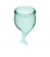 Набор темно-зеленых менструальных чаш Feel secure Menstrual Cup