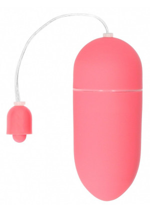 Розовое гладкое виброяйцо Vibrating Egg - 8 см.