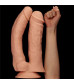 Телесный двойной фаллоимитатор Mega Double dildo - 33 см.
