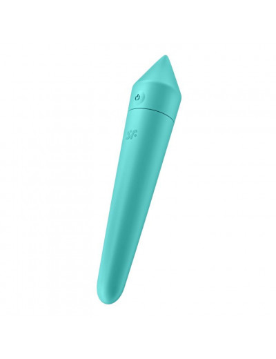 Бирюзовый мини-вибратор Ultra Power Bullet 8