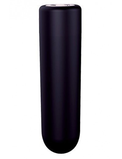 Черная перезаряжаемая вибропуля Power Bullet