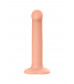 Телесный фаллос на присоске Silicone Bendable Dildo M - 18 см.