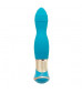 Голубой вибратор с ротацией ECSTASY Deluxe Rippled Vibe - 20 см.