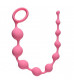 Розовая анальная цепочка Long Pleasure Chain - 35 см.