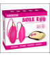 Парные розовые виброяца Sole Egg с пультом