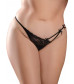 Черные трусики Remote Bowtie Bikini XL-XXL с вибрацией и анальным стимулятором