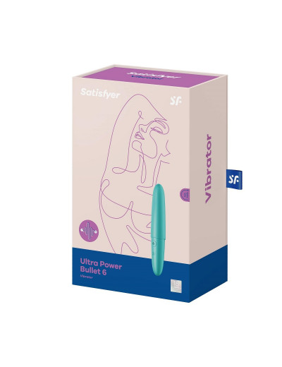 Бирюзовый мини-вибратор Ultra Power Bullet 6