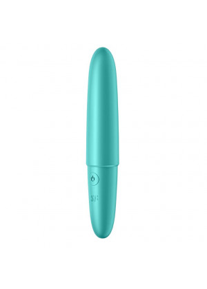 Бирюзовый мини-вибратор Ultra Power Bullet 6