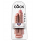 Телесный сдвоенный фаллоимитатор 9  Two Cocks One Hole - 25,4 см.
