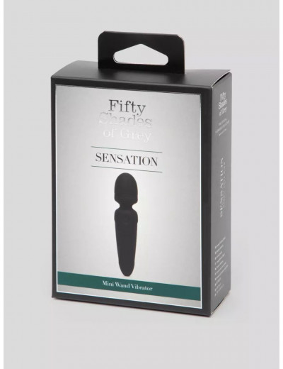 Черный мини-wand Sensation Rechargeable Mini Wand Vibrator - 10,1 см.