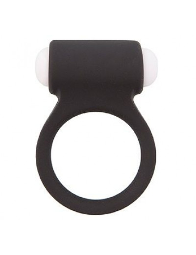 Чёрное эрекционное виброкольцо LIT-UP SILICONE STIMU RING 3 BLACK