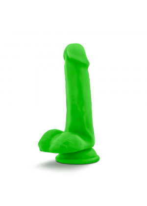 Зеленый реалистичный фаллоимитатор на присоске NEO 6INCH DUAL DENSITY COCK - 15,2 см.