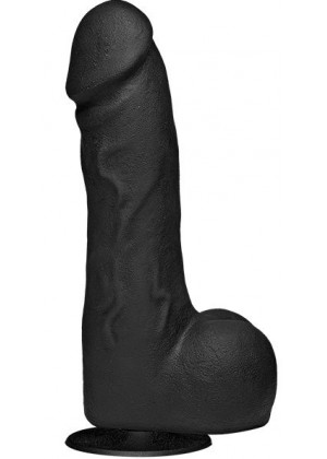Черный фаллоимитатор The Perfect Cock With Removable Vac-U-Lock Suction Cup - 19 см.