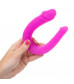 Розовый двусторонний фаллоимитатор Silicone Double Dong AC/DC - 30,5 см.