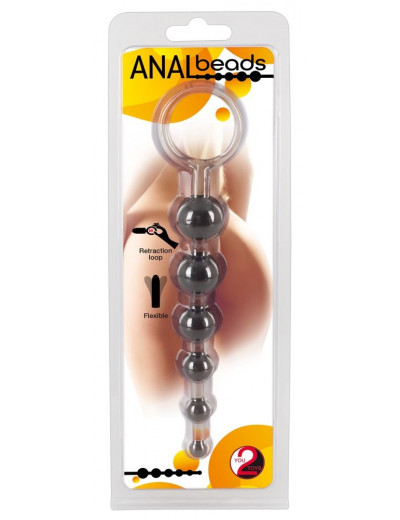 Дымчатая анальная цепочка Anal Beads - 20,5 см.
