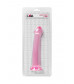 Розовый нереалистичный фаллоимитатор Jelly Dildo L - 20 см.