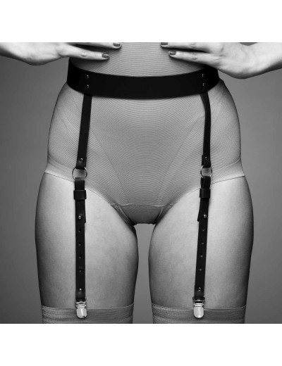 Черный пояс с пажами Bijoux Indiscrets Garter Belt