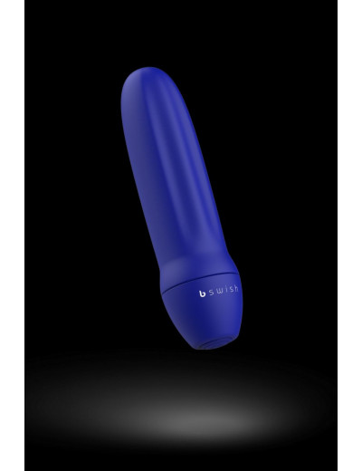 Синяя рельефная вибропуля Bmine Basic Reflex - 7,6 см.