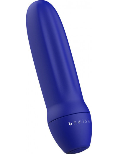 Синяя рельефная вибропуля Bmine Basic Reflex - 7,6 см.