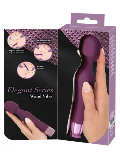 Фиолетовый жезловый вибратор Wand Vibe - 18,4 см.