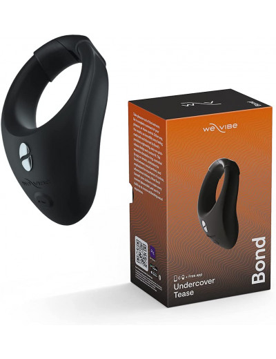 Черное эрекционное кольцо для ношения We-Vibe Bond