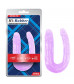Фиолетовый двусторонний фаллоимитатор Hi-Rubber - 34 см.