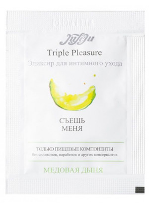 Эликсир для интимного ухода Triple Pleasure  Медовая дыня  - 3 мл.