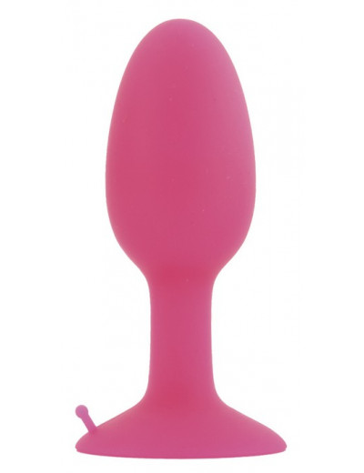 Розовая анальная втулка со стальным шариком внутри POPO Pleasure - 8,5 см.