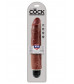 Коричневый вибратор-реалистик 10  Vibrating Stiffy - 30,5 см.