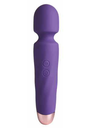 Фиолетовый вибромассажер Smooth Operator Rechargeable Wand - 19,5 см.