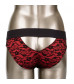 Красно-черные страпон-трусики Pegging Panty Set - размер S-M