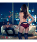 Красно-черные страпон-трусики Pegging Panty Set - размер S-M