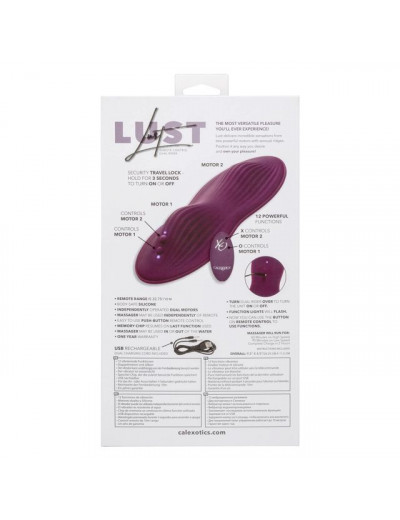 Сливовый вибратор на стул Remote Control Dual Rider с пультом ДУ