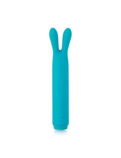 Голубой вибратор с ушками Rabbit Bullet Vibrator - 8,9 см.