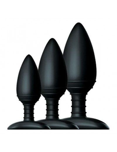 Набор из 3 черных анальных втулок NEXUS BUTT PLUG TRIO SET