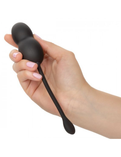 Черные вагинальные виброшарики с браслетом-пультом Wristband Remote Ultra-Soft Kegel System
