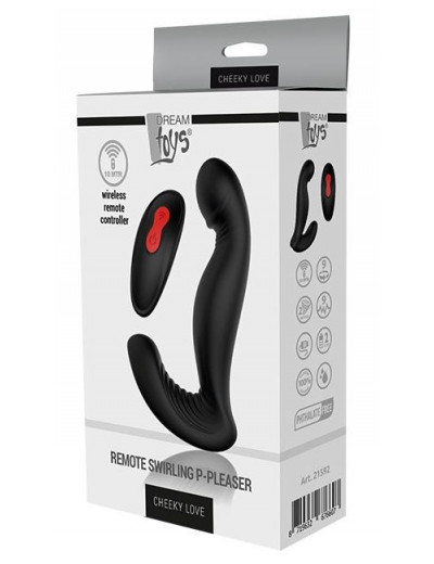 Черный вибромассажер простаты SWIRLING P-PLEASER