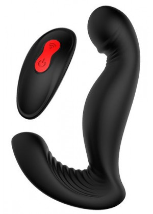 Черный вибромассажер простаты SWIRLING P-PLEASER
